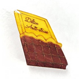 Magnet de collection tablette de chocolat "délice anti-stress" fabrication artisanale