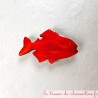 Offrez ce poisson rouge un magnet de collection cadeau utile et original en bois, couleurs profondes aspect émail