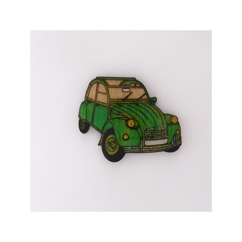 Broche 2 cv verte (voiture mythique) Broche 2 cv verte (voiture mythique)