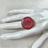 Bague fantaisie coeur camaïeu mauve création française unique réglable