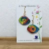 Boucles d'oreilles Acidulées – Multicolores & Artistiques – Dormeuses en Acier Inoxydable très légères et confortables
