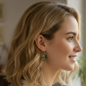 Boucles d'Oreilles Steampunk Engrenages - Bijou Artisanal Inox