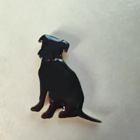 Magnet chien Labrador sable illustration artisan d'art, décoré à la main