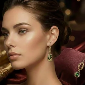 Les Irisées - Boucles  Asymétriques "Aube & nature", L'élégance et l'éclat naturel fait main, très légères et confortables