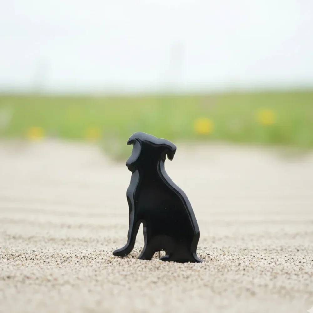 Magnet chien Labrador sable illustration artisan d'art, décoré à la main