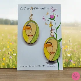 Boucles d'oreilles artisanales Féminines, bijou de créateur