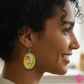 Boucles d'oreilles artisanales Féminines, bijou de créateur