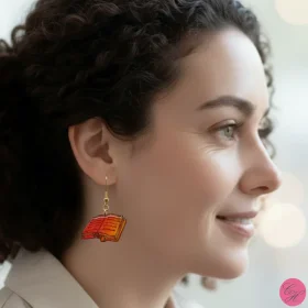 Boucles d'Oreilles fantaisie Livre Miniature bijou de créateur femme| Le Trésor de Clémentine