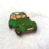 2 cv verte bijou broche originale, bijou original, bijou de créateur en émaillage à froid
