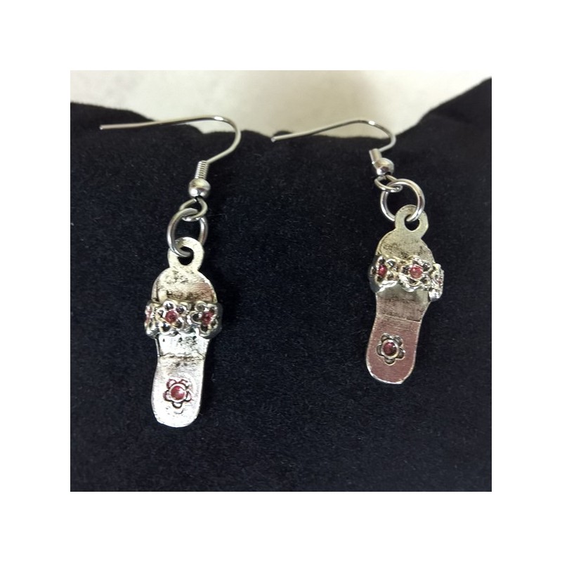 Boucle d'oreille fantaisie chaussure sandale pas chère personnalisable Boucle d'oreille fantaisie chaussure sandale pas chère personnalisable