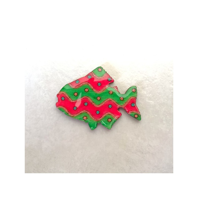 Broche poisson et bulles vert et rose broche originale personnalisable sur demande Broche poisson et bulles vert et rose broche originale personnalisable sur demande