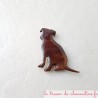 Magnet de collection chiens assis Labrador, Création artisanale française décor à la main Cadeau utile pour petits et grands