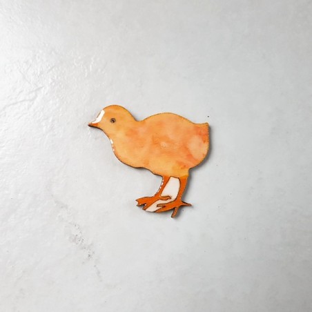 Magnet de collection poussin jaune orangé